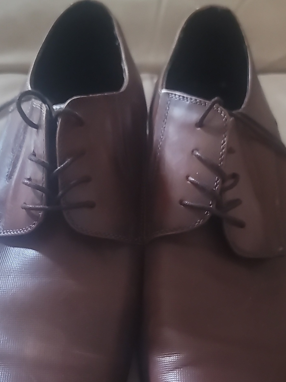 Aldo Brown Leather Derby Lace-Up Shoes